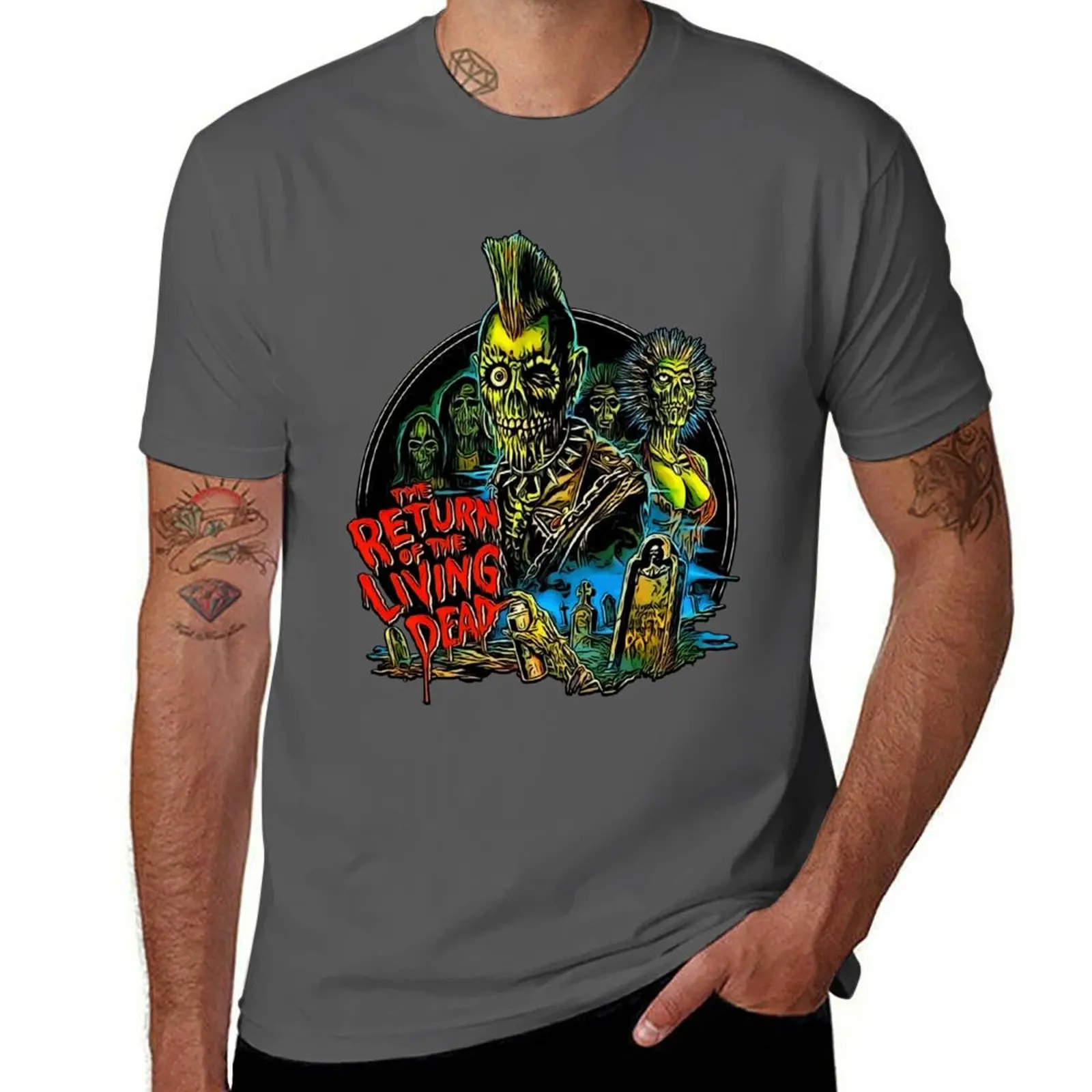 

Living the Dead Tarman Poster Return Art of T-Shirt Soft Lightweight Cotton T-Shirt
