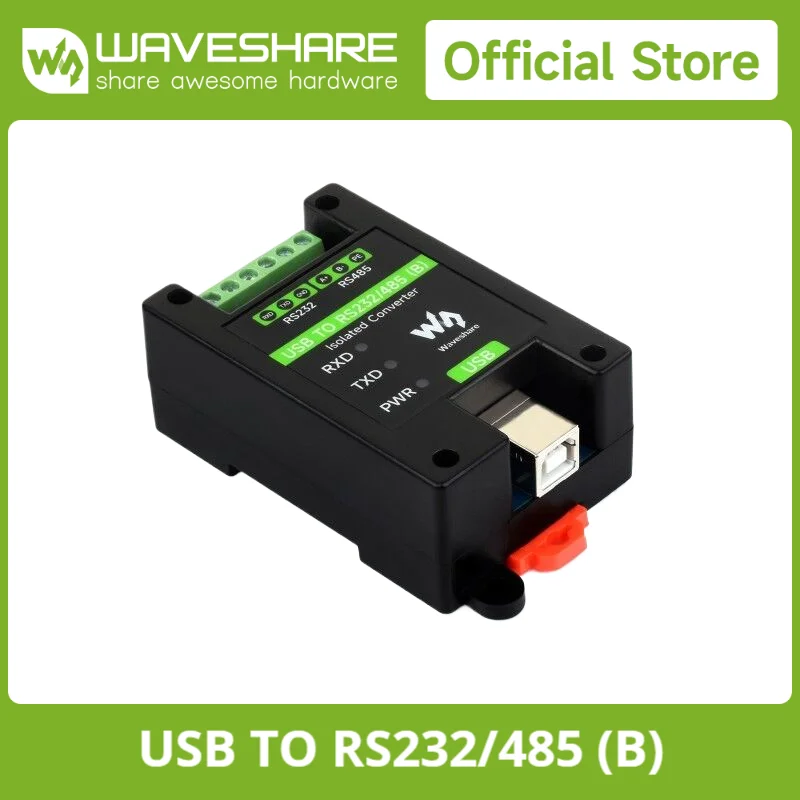

Waveshare USB to RS232/485 Industrial Grade Isolated Converter, Onboard Original FT232RNL Chip, Multiple Protection