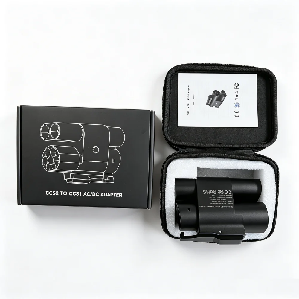 CCS2 To CCS1 2 AC DC in 1 Fast CCS Charging Adapter EU To US Converter 250A 1000V 400A EV Charging Connector For DC Station