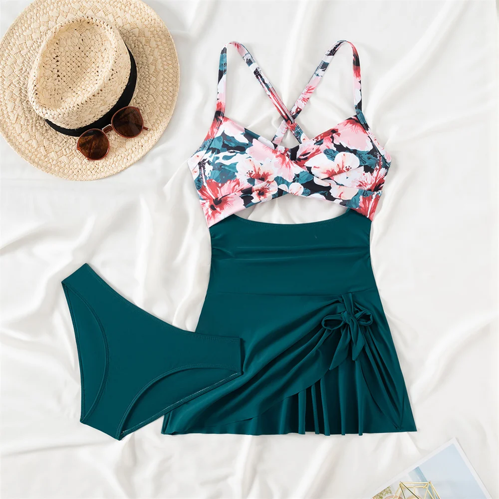 

Sexy Dress Bikini Set Hollow Out Backless Bandage Swimsuit PushUp Y2K Patchwork Swimwear Beach Outfit Women Bathing Suit Bikinis