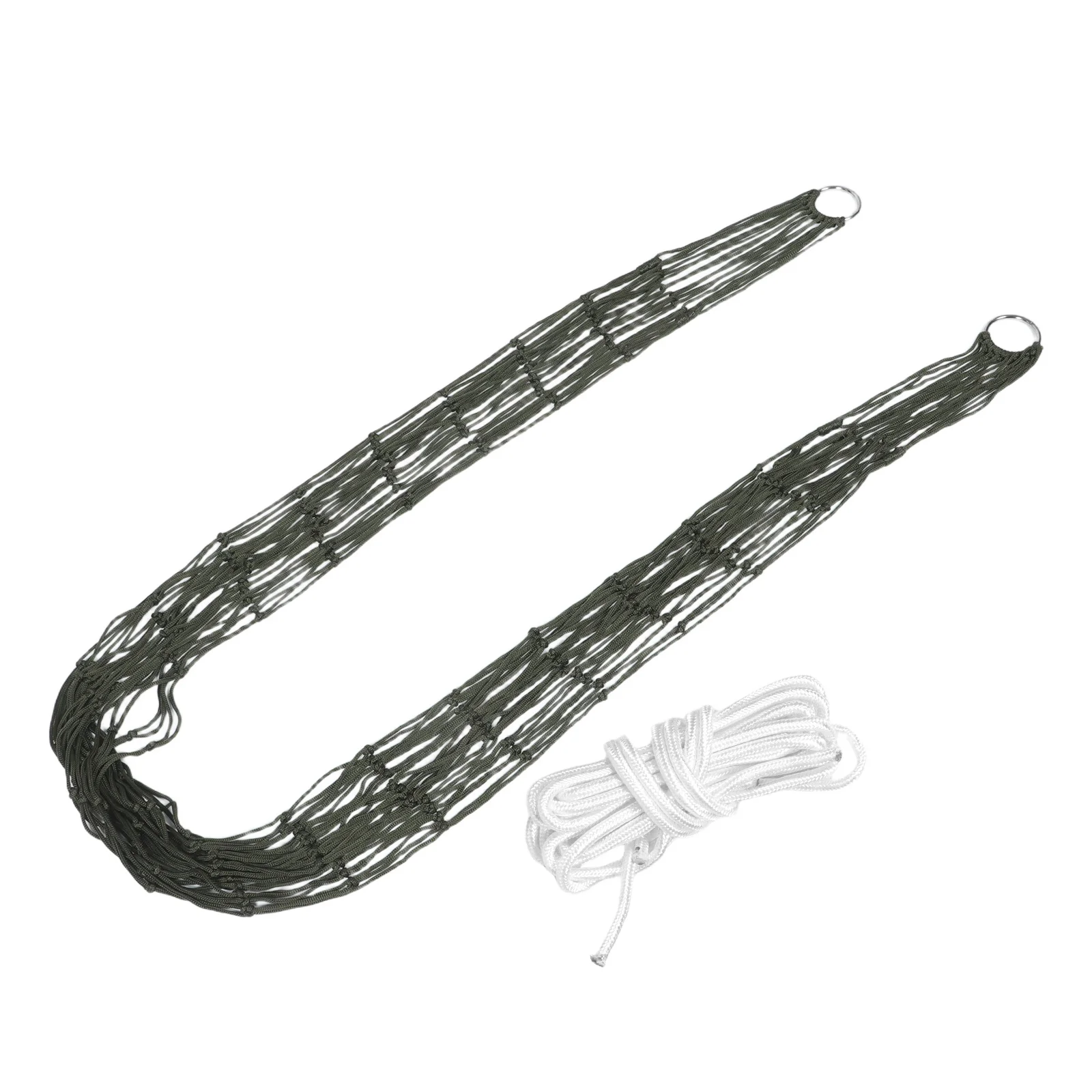 

Outdoor Nylon Rope Hammock Mesh Net Portable Swing Lightweight Camping Hiking Backyard Tree Straps Hammock Swing