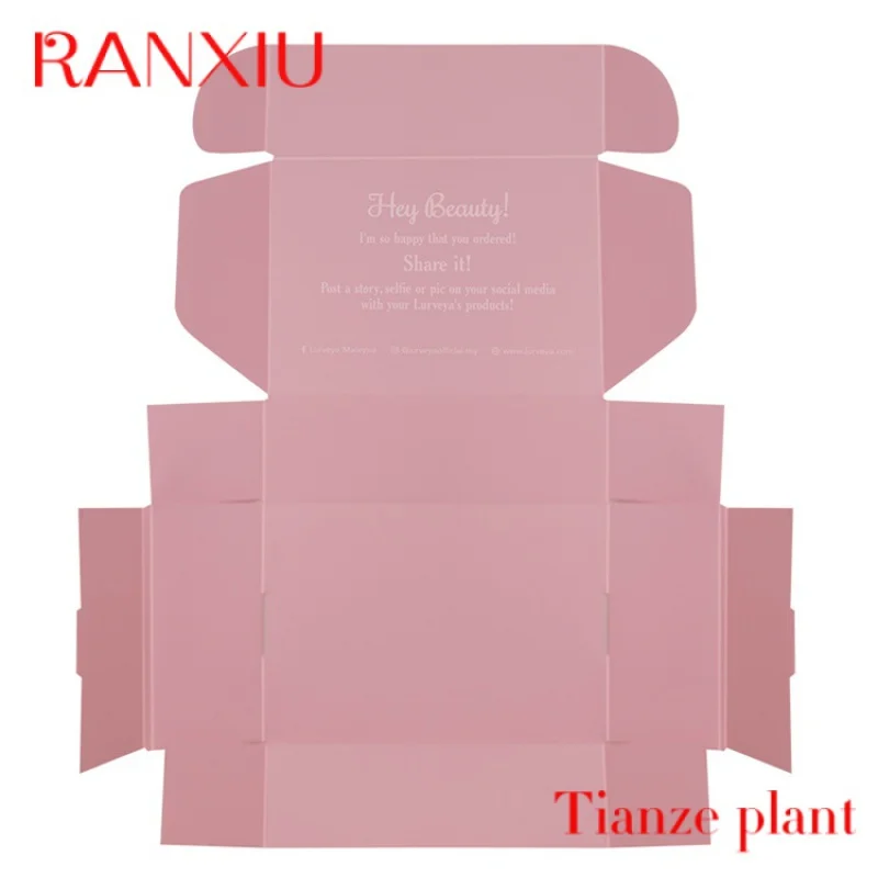 Custom new arrival pink color customized size corrugated  mailer paper gift box