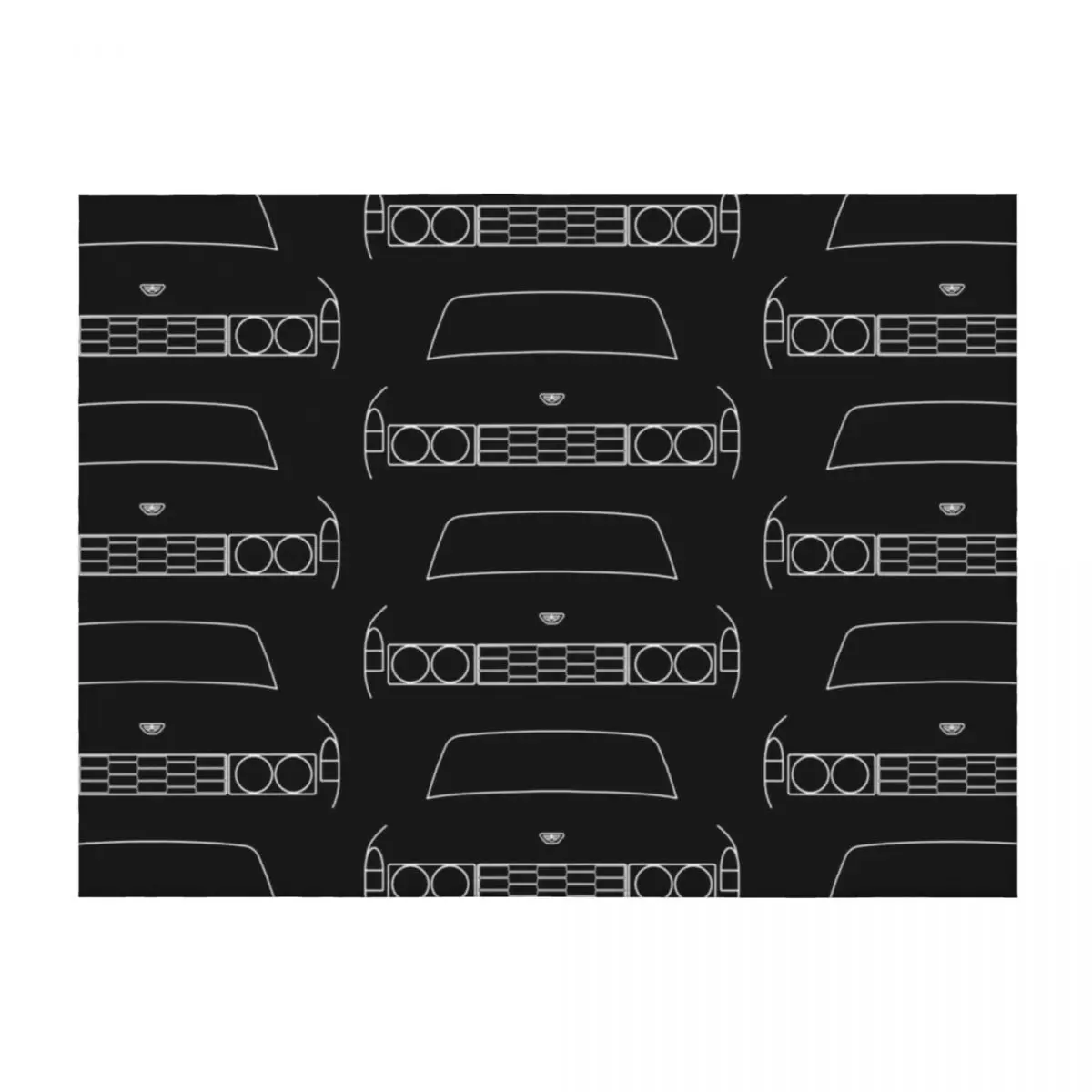 

Rover P6 classic car outline graphic (white) Throw Blanket Bed Sofa Throw Flannel Fabric Sofa Quilt Blankets
