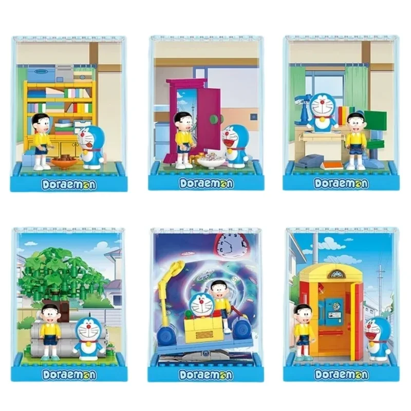 

Doraemon Building Blocks Cartoon Classic Scene Model Ornaments Toys Educational Assembly Small Particles Collection Gift