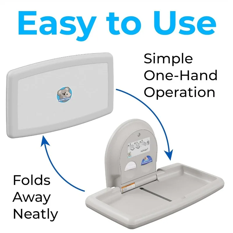 Surface-Mounted Horizontal Baby Changing Station, Model KB300-05 (White Granite)