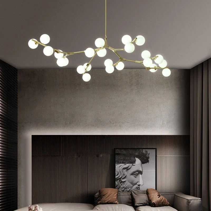 Imagem -02 - Modern Led Chandeliers para Home Decor Luzes Penduradas Sala de Estar Sala de Jantar Iluminação Interior