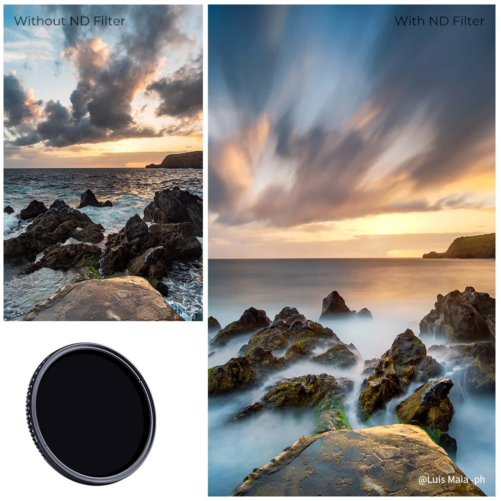 K&F Concept ND8-ND2000 Variable ND Filter 37-82mm Adjustable Neutral Density Camera Lens Filter Waterproof 28 Layer Coatings