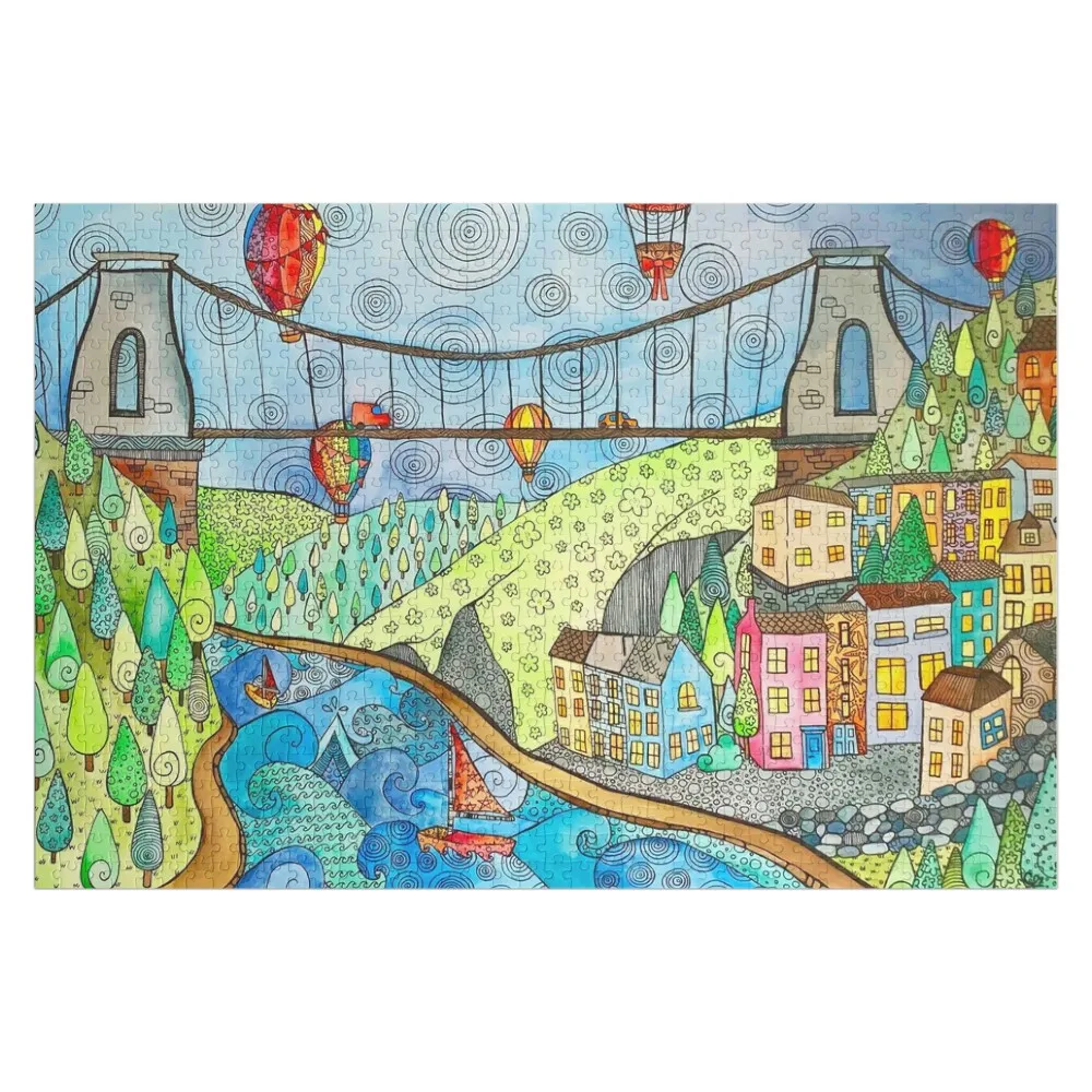 

Clifton Suspension Bridge Jigsaw Puzzle Personalised Name For Children Custom Jigsaw Customizeds For Kids Puzzle