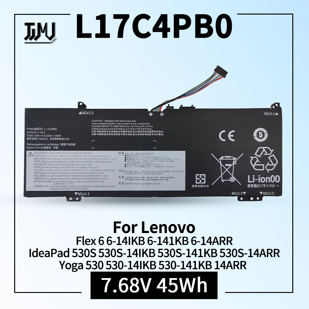 L17C4PB0 Battery for Lenovo Flex 6 6-14IKB 6-141KB,IdeaPad 530S 530S-14IKB 530S-141KB 15IKB,Yoga 530-14IKB 530-141KB L17M4PB0