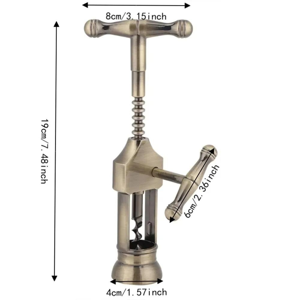 Faucet Design Zinc Alloy Corkscrew Corrosion-resistant Non-deforming Cork Puller Comfortable Handle Vintage Wine Bottle Opener - view 6