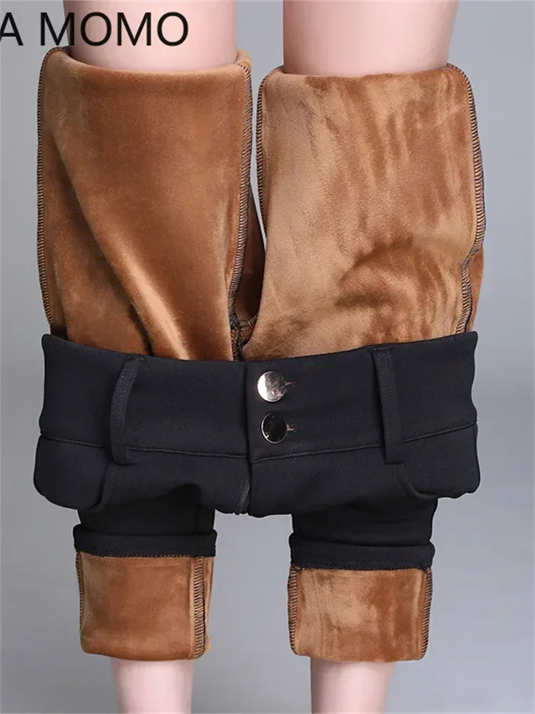 

Теплые эластичные брюки-карандаш из плотной ткани, облегающие, с высокой талией, модные, осенне-зимние, для женщин, 2023, новинка