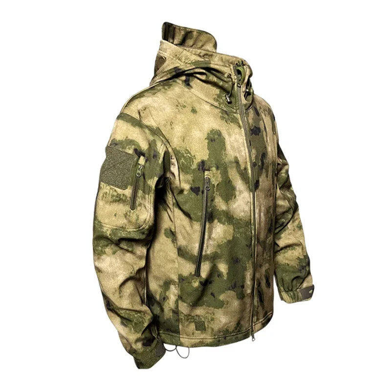 

Outdoor Training Hiking Jackets Autumn Men's Camouflage Fleece Jackets Tactical Clothing 2024 Men Camouflage Windbreakers