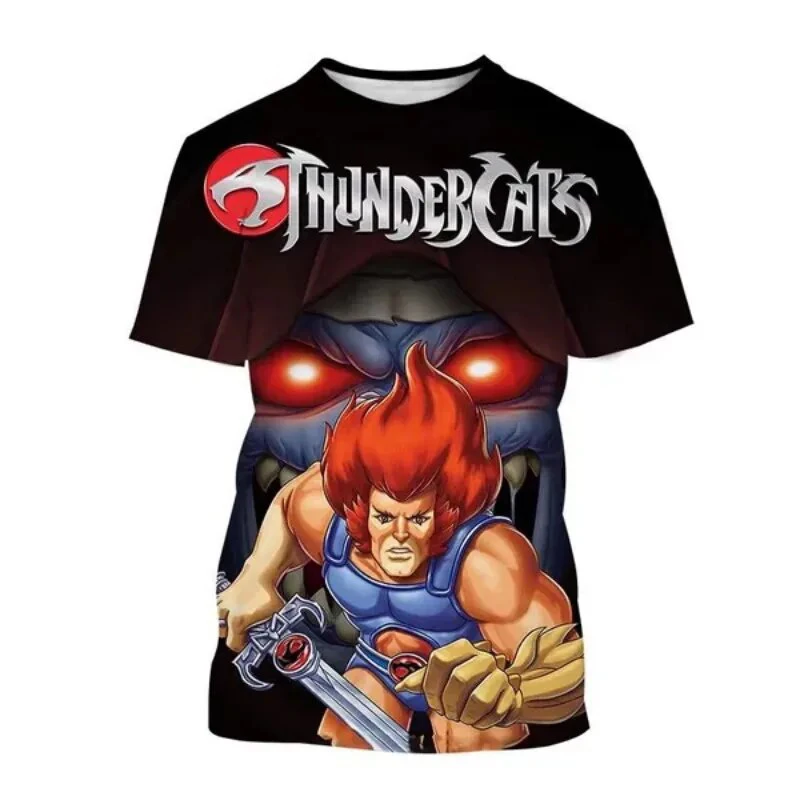 Summer Thundercats 3D Print T-Shirts Anime Streetwear Men Women Fashion Short Sleeve T Shirt O-Neck Male Tees Tops Clothing