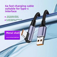 Cross-Border 6A Super Fast Charge Data Cable Suitable For Huawei Xiaomi LeTV TYPE-C Flash Charge Orange100W Fast Charging Line