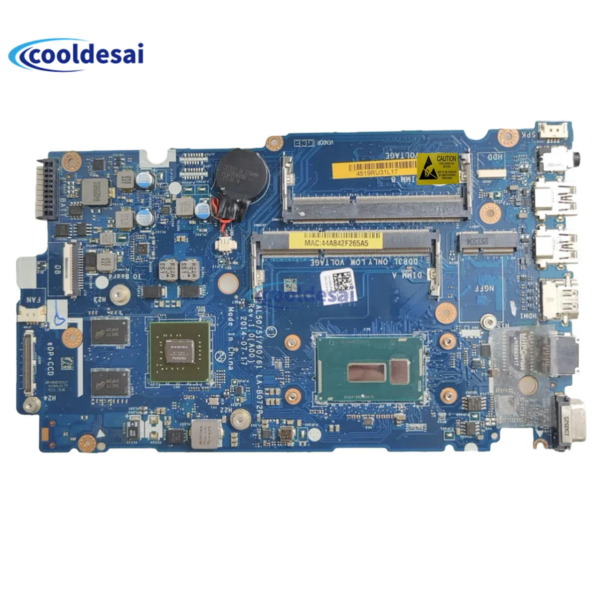 لوحة أم للحاسوب المحمول DELL Latitude L3450 L3550 LA-B072P 08GJR6 0KFY45 0YG5J7 076F94 0Y05J7 I3 I5 I7 830M 2G لوحة أم للحاسوب المحمول