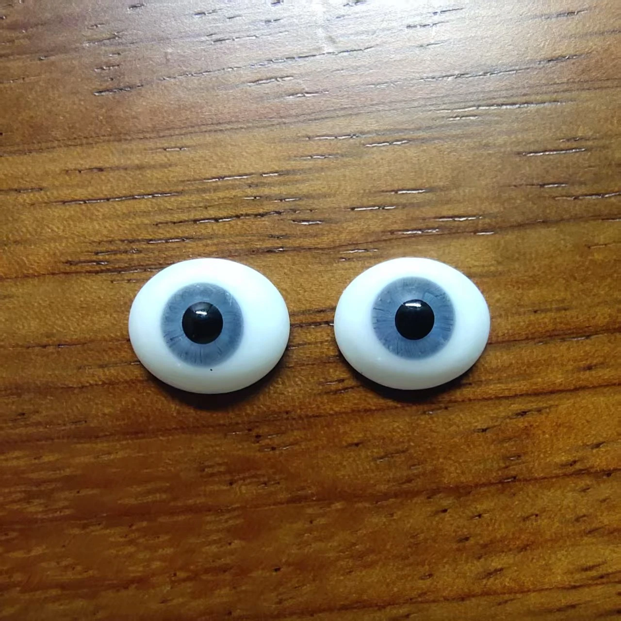 [wamami] 12mm Grijs Blauw Ovale Eellipse Boot Ogen Platte Achterkant Glazen Ogen BJD Pop Dollfie Ambachten Hoge kwaliteit