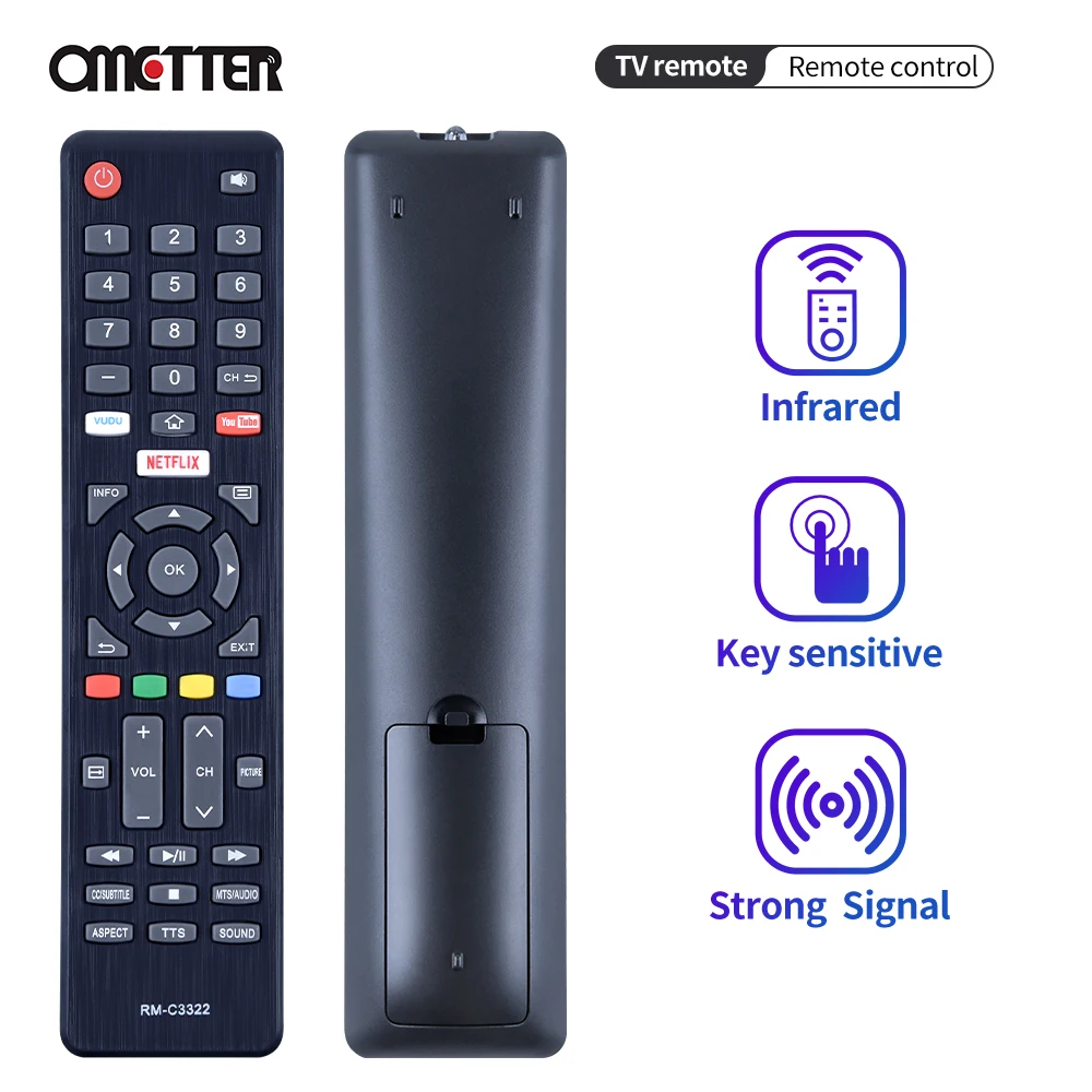 RM-C3322 tv apto para jvc rmc3322 controle remoto inteligente ler com netflix suscripción 1 mes