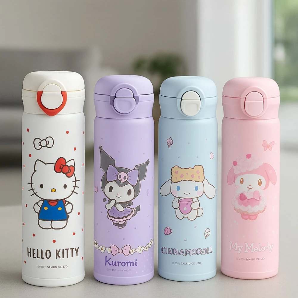 

Sanrio Hello Kitty Kuromi Melody булочка с корицей Snoopy бутылка для воды персонаж изолированная соломенная чашка подарок на открытом воздухе для девочек