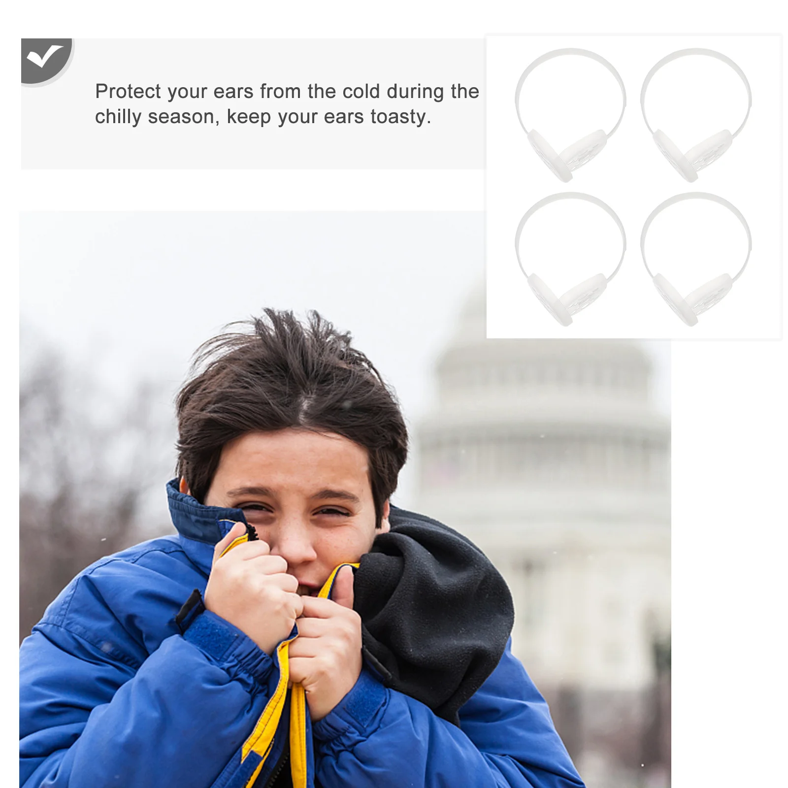 4 Pcs Earmuff Buds Rack for DIY Headband Antifreezing Holder Plastic Woman Making Frame