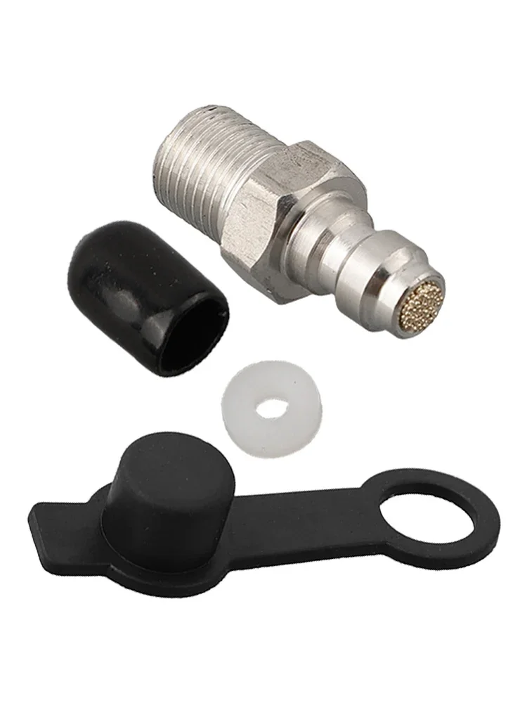 Quick Connect Check Valve Stainless Steel Pneumatic Quick Coupler Kit For 8MM M10x1 Male Adapter Filling Connector