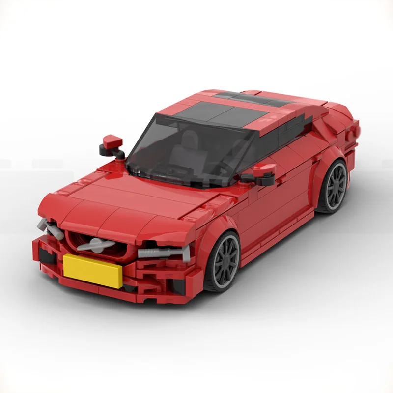 スピードレーシングカーモデル MOC ビルディングレンガ S60 T8 高性能セダン モジュラーテクノロジー 子供のホリデーギフト 組み立ておもちゃ
