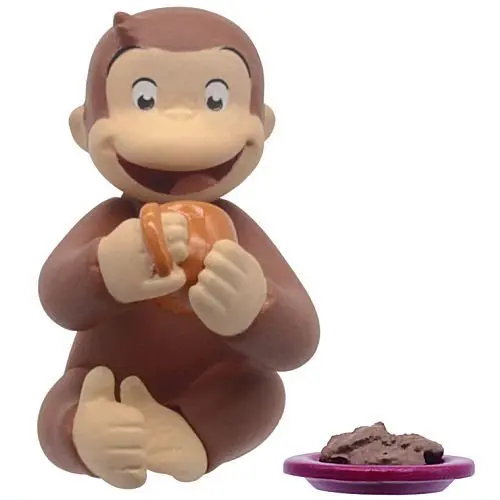 Japanese Genuine Gacha Scale Model Nostalgic Animation Curious George Character Routine Little Monkey Action Figure Toys