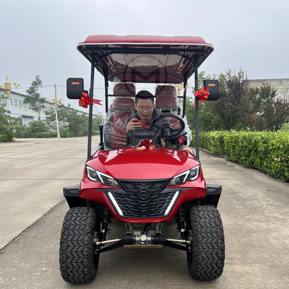 Comfortable Driving Golf Carts Electric Golf Cart 4 Seater Factory 2+2 Seat Sightseeing Bus Club Cart Electric Golf Buggy