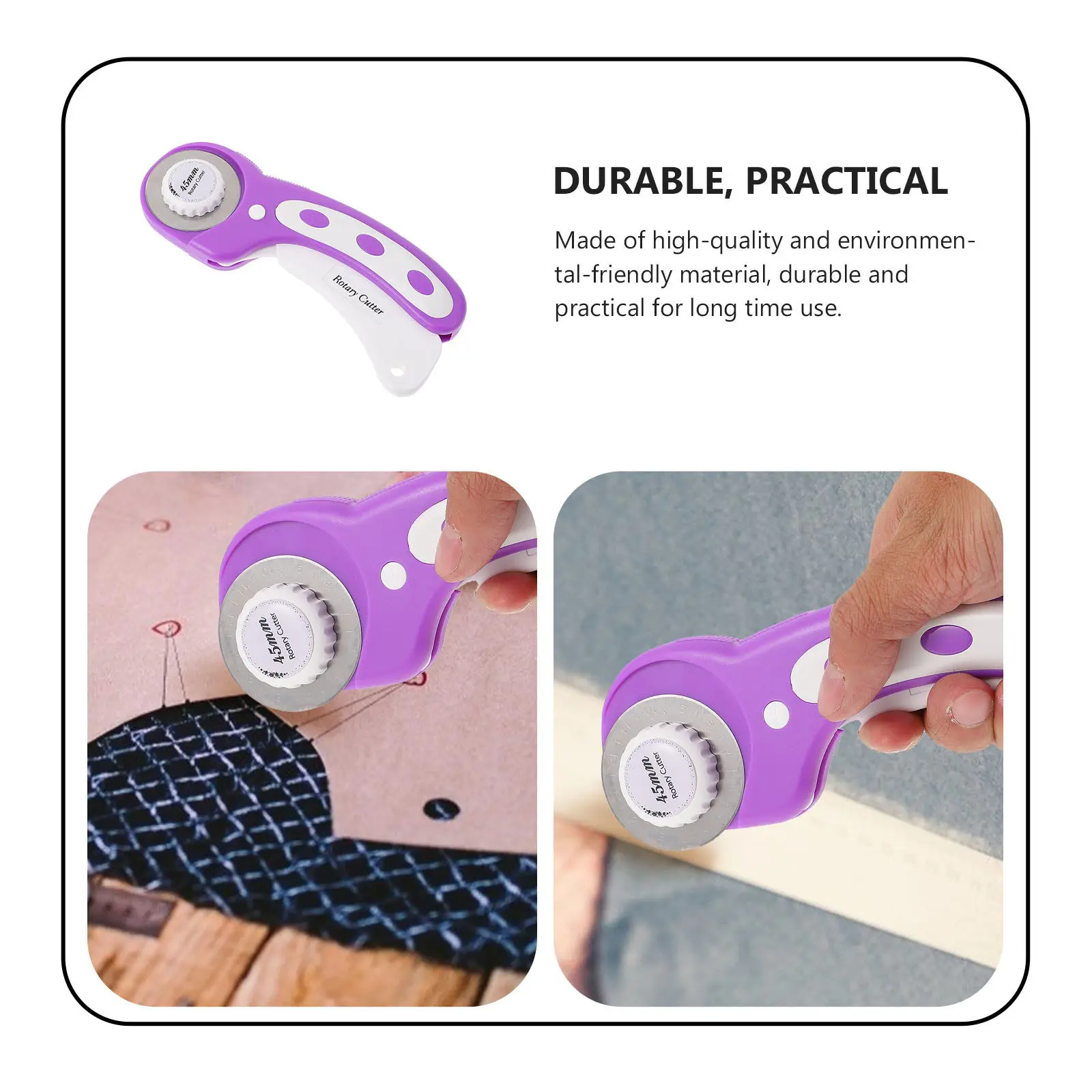 

1 шт. роликовый нож для ткани, высококачественный эргономичный роликовый резак для квилтинга, шитья, рукоделия, резки ткани и бумаги