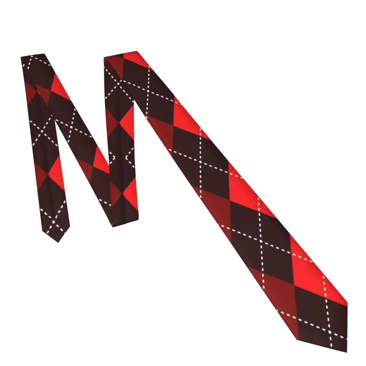 Casual Arrowhead Skinny Argyle Shades Red Plaid Necktie Slim Tie For Men Man Accessories Simplicity For Party Formal Tie