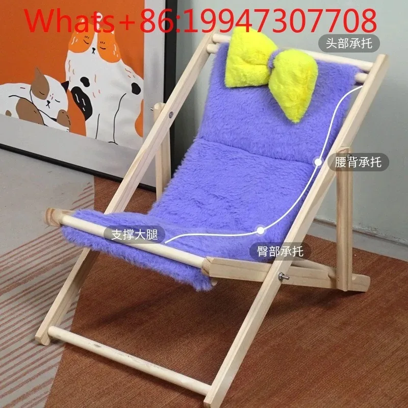 Silla plegable de madera simple y moderna, sillón blanco para exteriores