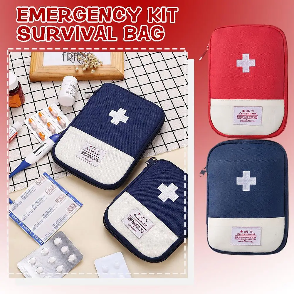 

First Aid Emergency Medical Kit Survival Bag Mini Travel Storage Portable Medication Bag Bag Outdoor Camping Survival Y7K1