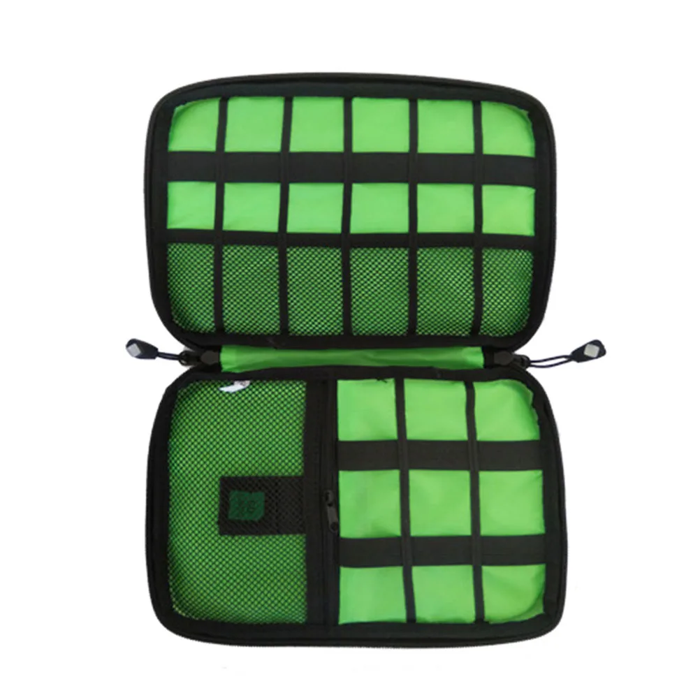 

2 Layer Waterproof Usb Cable Storage Bag Digital Gadget Case Electronics Organizer Travel Pouch Camouflage Green