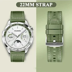 22mm Nylon Watch Bands For HUAWEI WATCH Silicone Band GT 4 46mm Watch 4 Pro GT 3 2 Pro Samsung Galaxy Watch 6 5 4 Wristbands