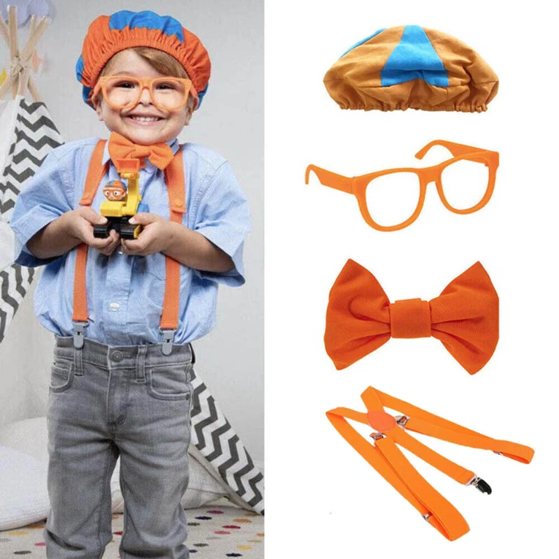 New Kids Train Engineer Costume Cosplay Uniform Role Play House Kit Set For Boys Party  Educational Accessories halloween