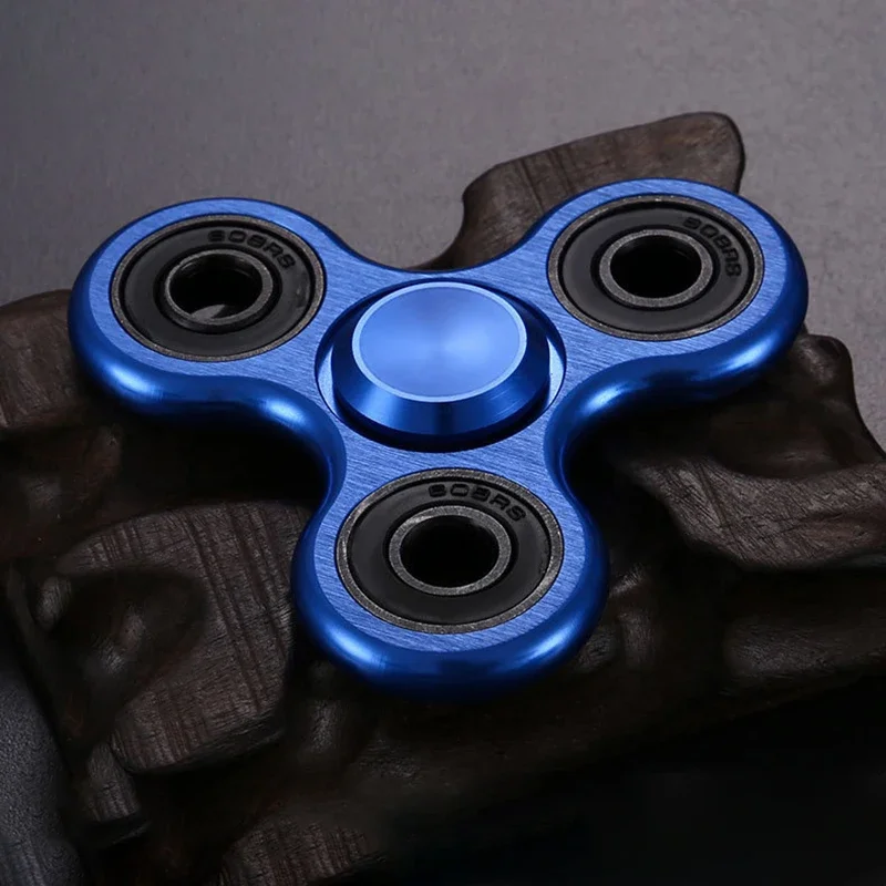 Aluminium Plating Fidget Spinner Metaallegering R188 Mute Lager Tekening Proces Hand Spinner Stress Reliëf Volwassen Kinderen Speelgoed