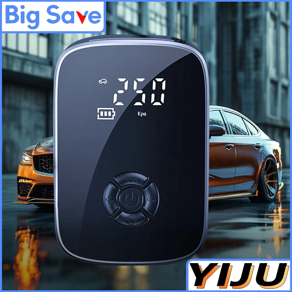 

Портативный компрессорный насос со светодиодной лампой для автомобиля, мотоцикла, велосипедных шариков для шин, беспроводной электрический автомобильный воздушный насос для шин