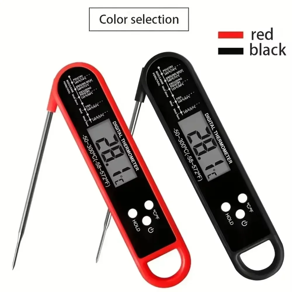 ميزان حرارة المطبخ الرقمي المقاوم للماء لطهي اللحوم في الفرن مع وظيفة إنذار شاشة LCD دوارة