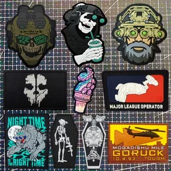 Call of Duty Ghost Mask PVC Patches for Clothing Embroidered Morale Badge Tactical Backpack Sticker Military Armband