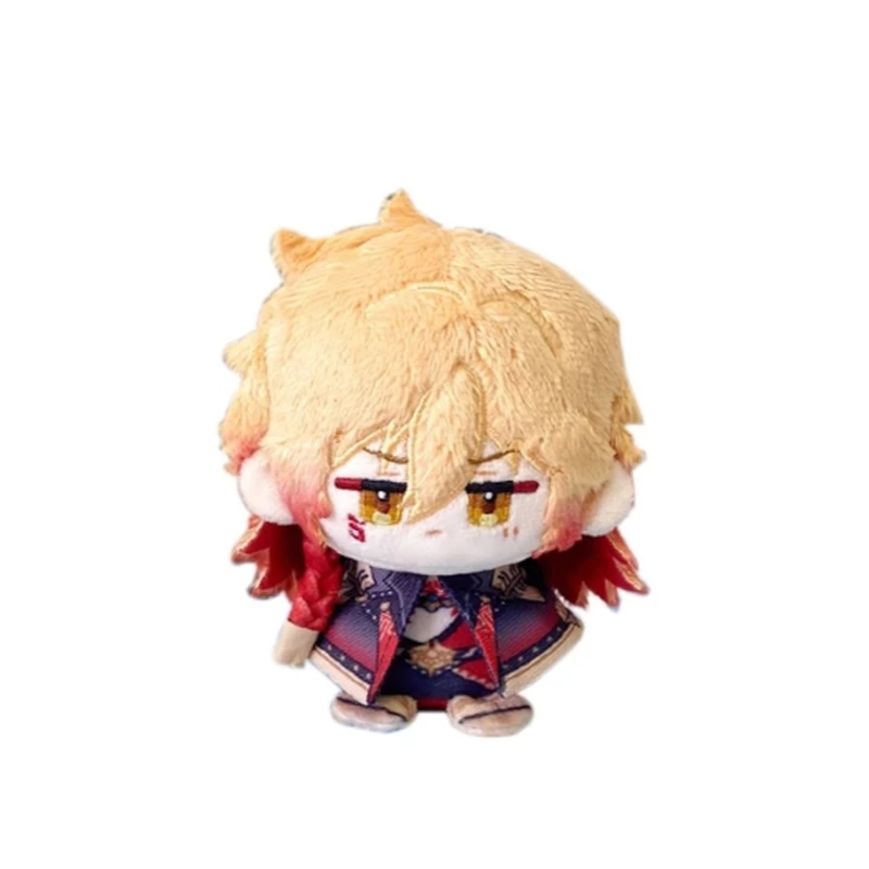 لعبة قطيفة مصنوعة من مروحة السكك الحديدية الرائعة Wan Di Bai E Da Hei Ta Xia Die Anime Mini Doll Na Ke Xia Feng Jin #5