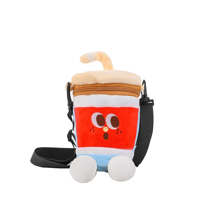 Fun Ins Kawaii Cute Cartoon frytki Hamburger Bun Girl wszechstronna mała torba na ramię kreatywna przenośna portmonetka typu cross-body