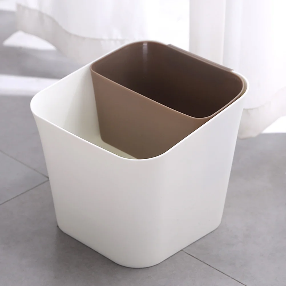 

Dry Wet Can Pp Material Garbage Bin Garbage Container For Home Home Wastebasket Office Use Plastic Waste Container Grey