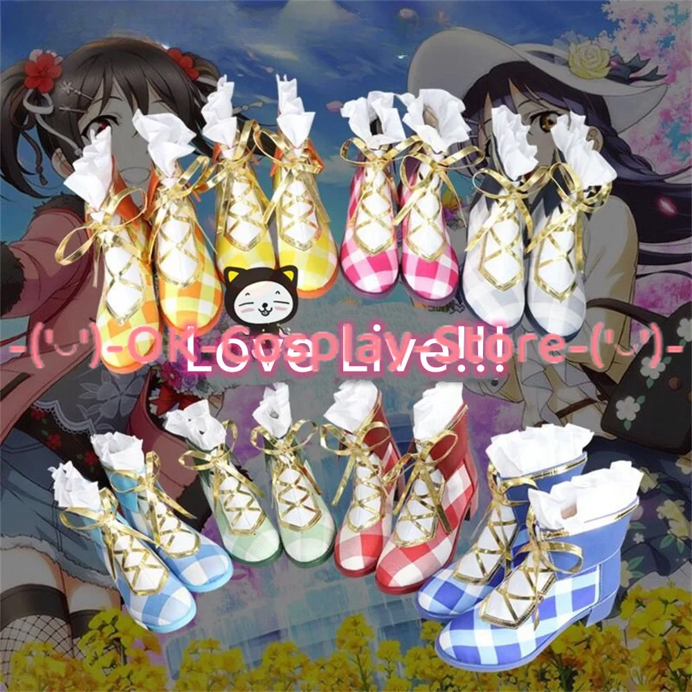 

Love Live LoveLive No brand girls Flower Honoka Kousaka Minami koдори Sonoda Umi Yazawa Nico Rin Maki Косплей ханаё Shoes сапоги