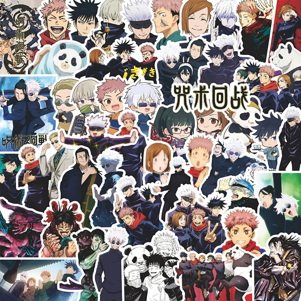 

10/30/82pcs Classic Cool Anime Jujutsu Kaisen Stickers Cartoon Waterproof Decals Skateboard Diary Phone Bike Manga Sticker Decor