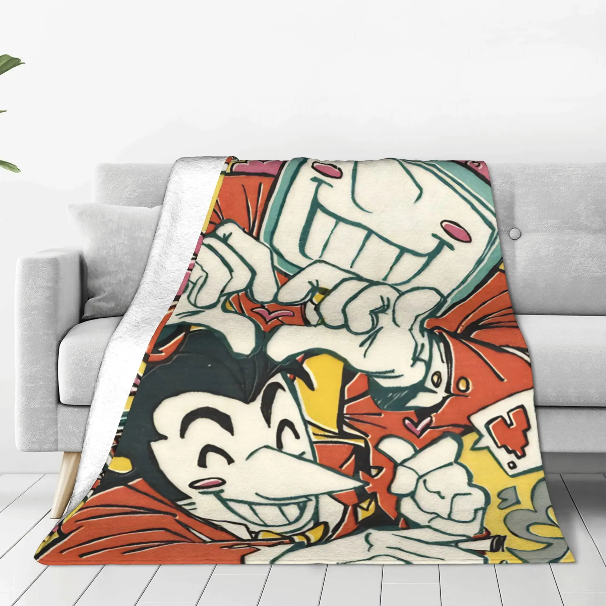 1PC Home Cute Room Decor A couple of Spamtenna Blanket Throw Blanket Deltarune Novelty Warm Blanket All Season
