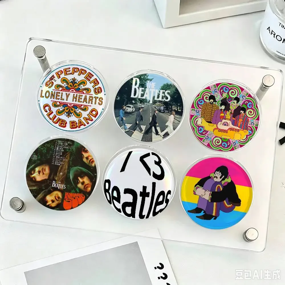 A-The B-Beatles band   Cartoon Brooches Anime Badge Round Handmade Brooch Lapel Pins Jewelry For Backpack Clothes Gifts