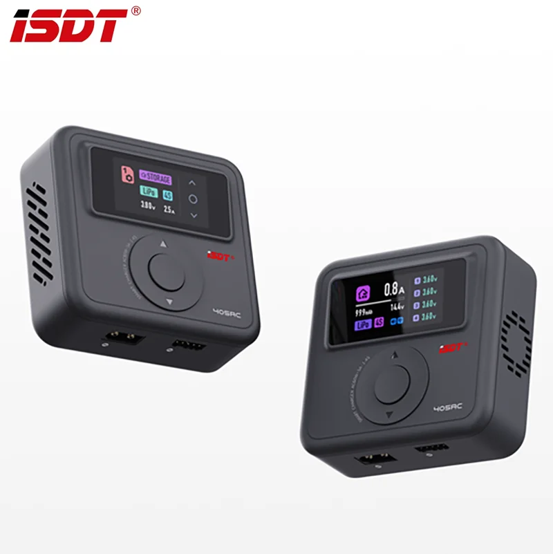

Интеллектуальное зарядное устройство ISDT 405AC, 60 Вт, 5 А, разрядное устройство XT60, подходит для 1–4S LiFe LiHv LiPo 1–7S Pb 1–12S NiMH/Cd аккумуляторов