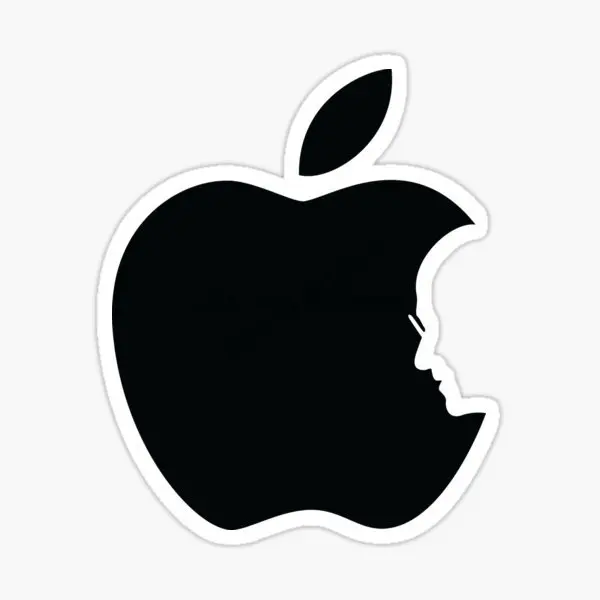 Personalized Classic Design Black and White Apple Laptop Decal Vinyl Waterproof Car Rear Bumper Self Adhesive Decal Decoration