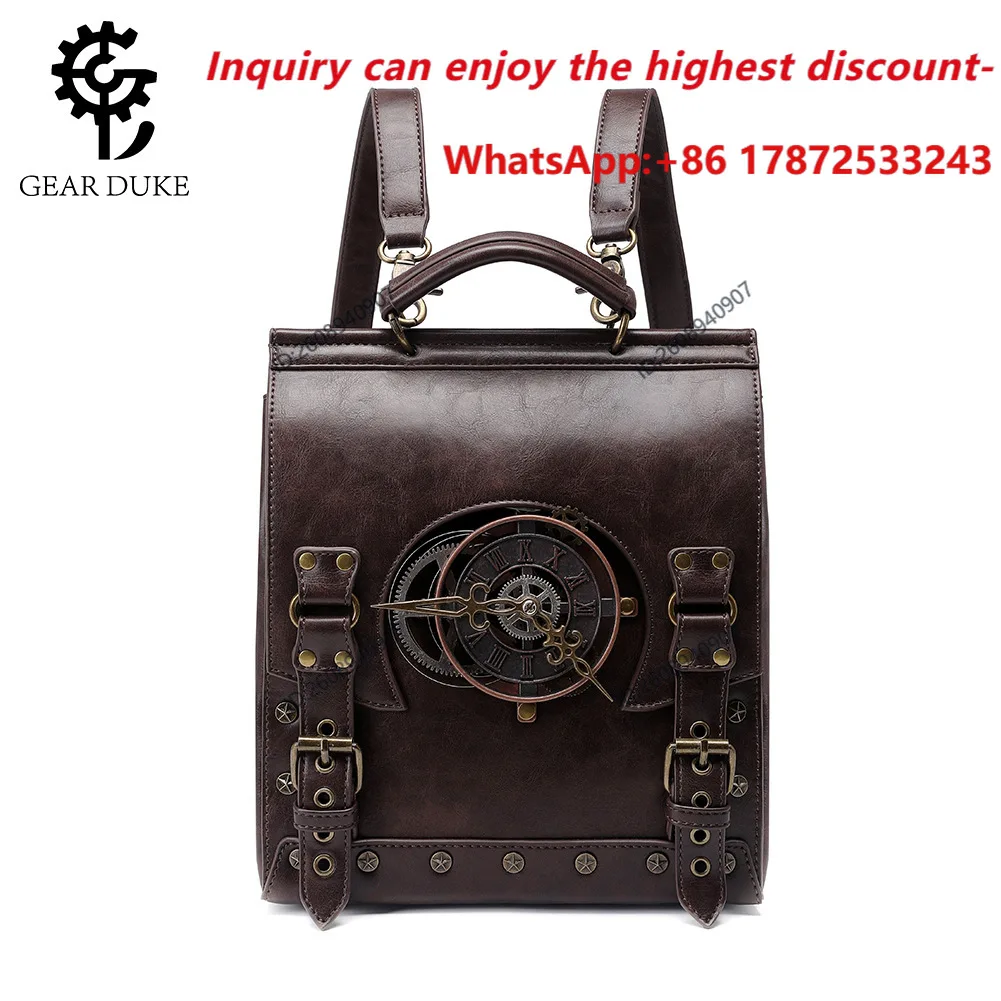 Industrial retro style women's backpack, women's backpack, niche computer bag
