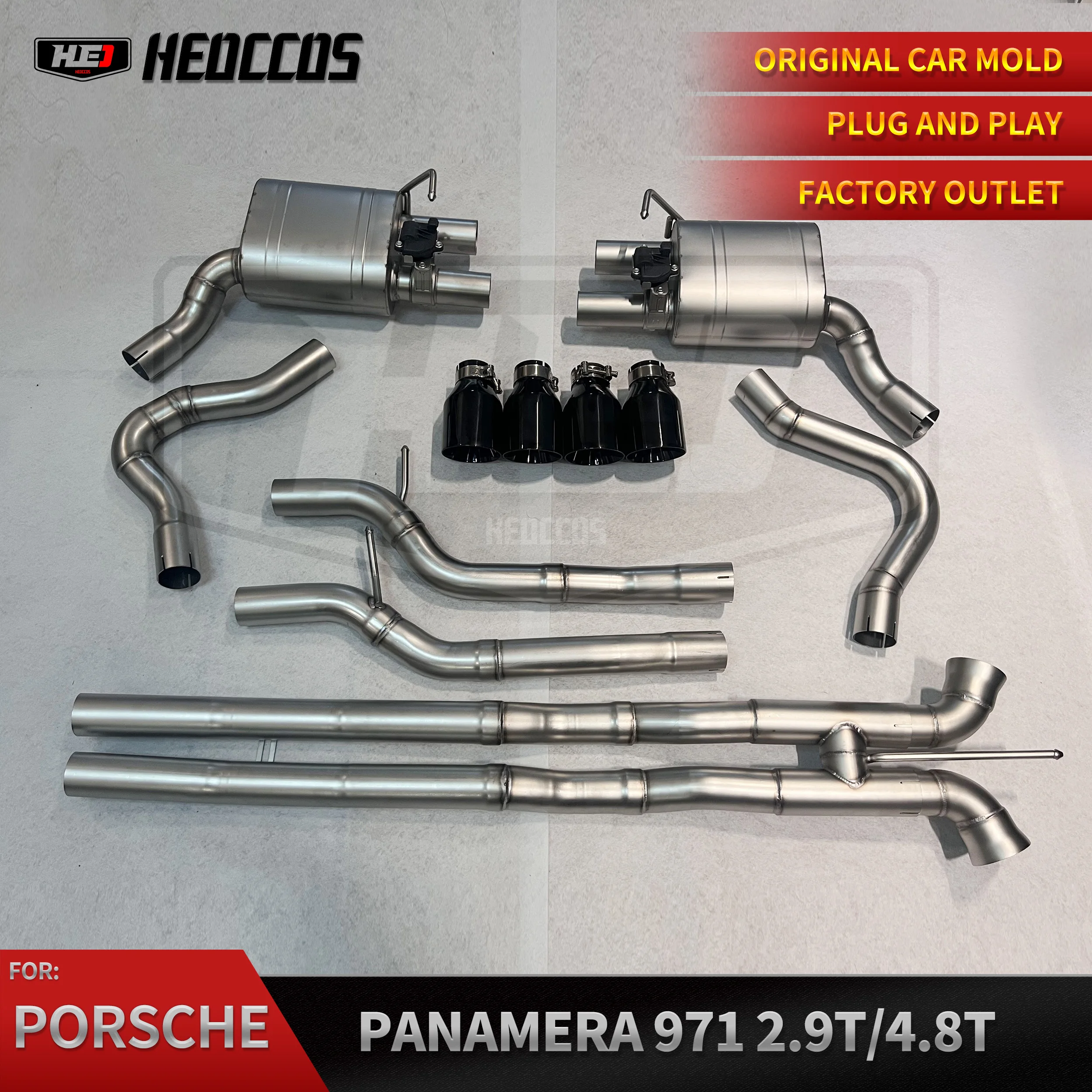 

HEO For Porsche Paramela 971 2.9T 3.0T Car Exhaust System High Performance Cat Back Exhaust Pipe Electric Valve Muffler Exhaust