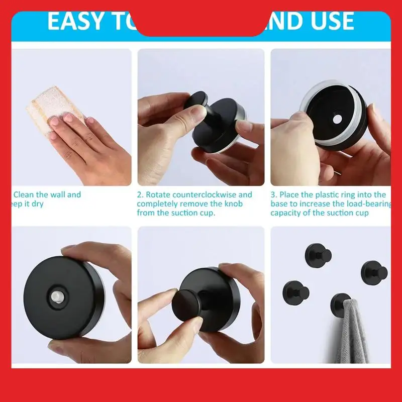 Suction Cup Hooks Holds Up To 15Lbs Suction Hook Reusable Vacuum Cup Hanger Easy To Install Suction Cup Hook